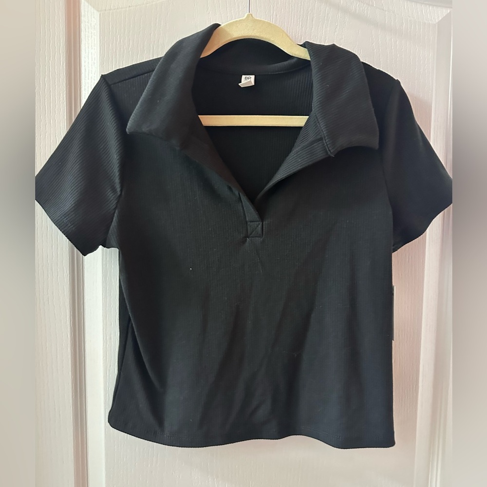 BP Ribbed Polo Shirt NWT XL BLACK